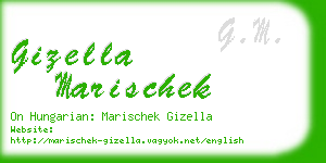 gizella marischek business card